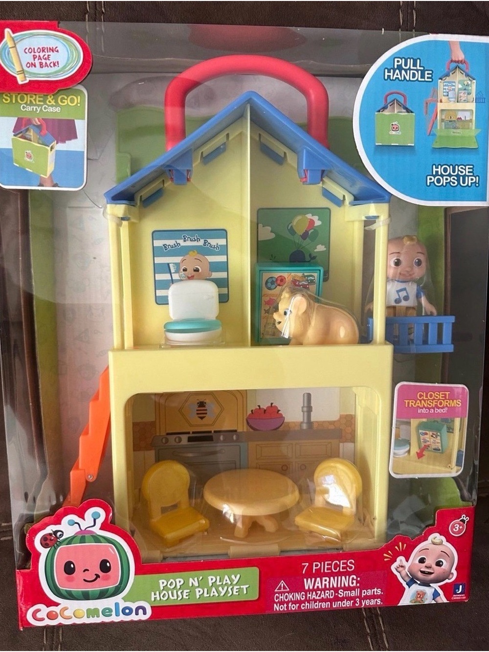 Cocomelon Pop N' Play House Playset - Yellow & Blue